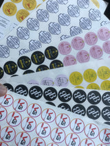 1 inch Round Stickers