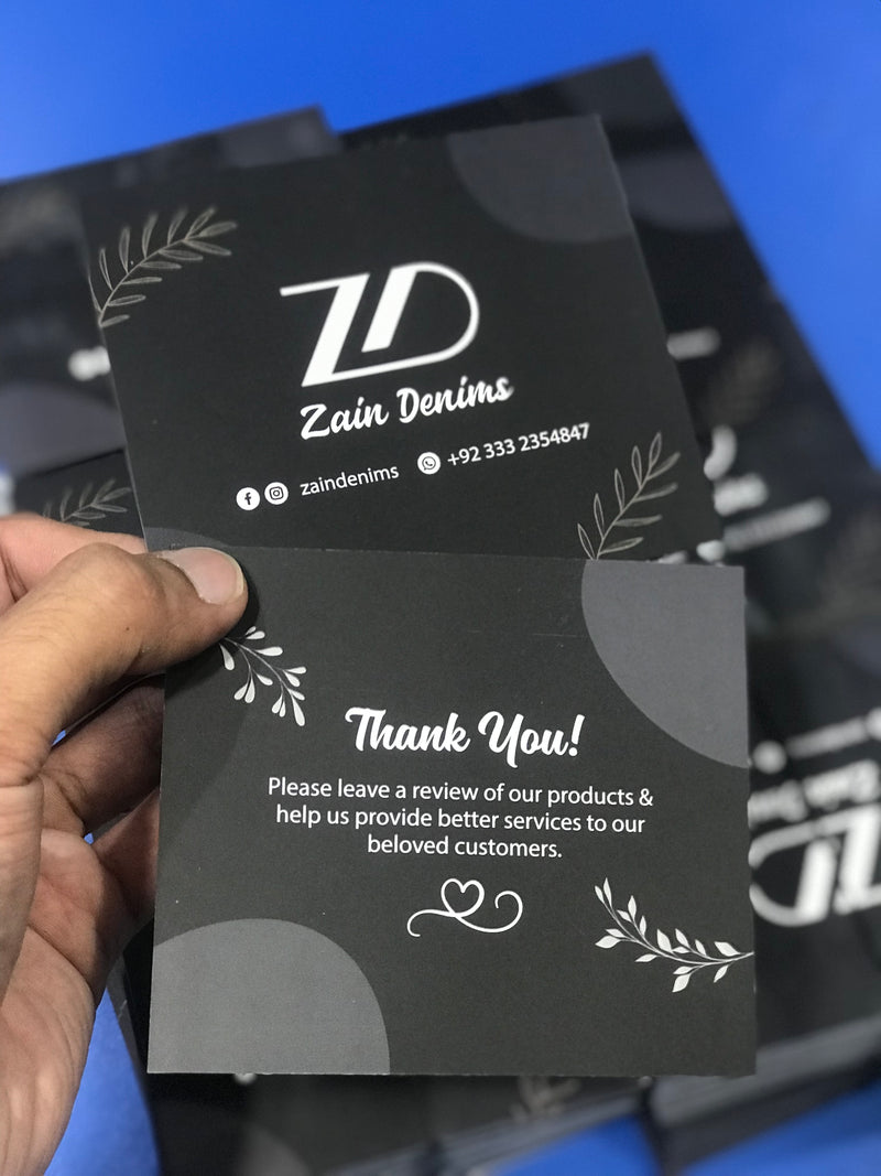 4x3.5 inches Thankyou Cards