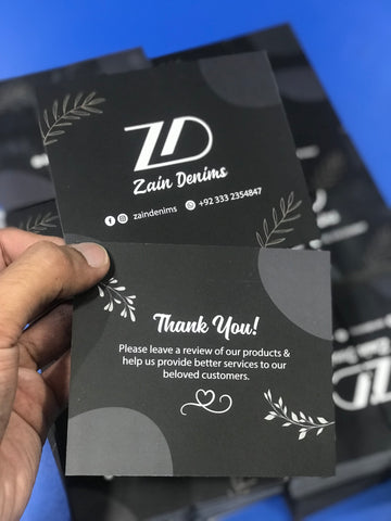 4x3.5 inches Thankyou Cards
