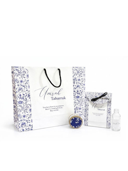 Extra Large Elegant Blue 4 in 1 - (with Small Set)- Umrah / Hajj Tabarruk Packaging
