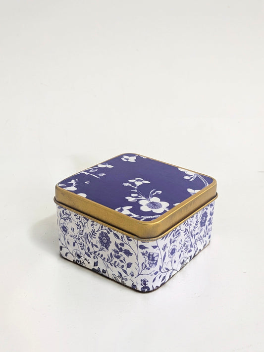 Square Tin Box ( Elegant Blue )  - Umrah/Hajj Tabarruk (125g)