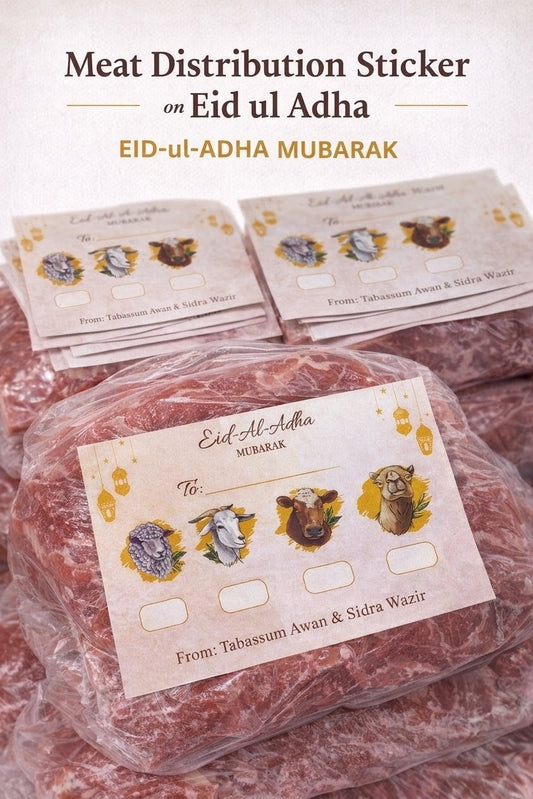 Eid Stickers For Meat Distribution